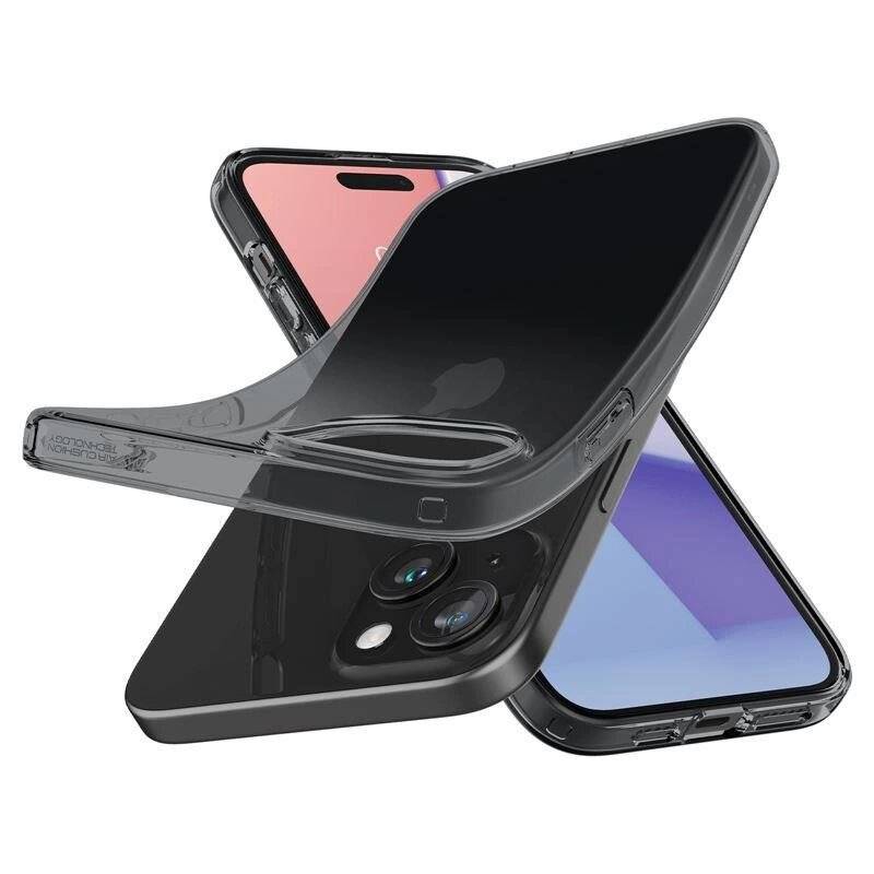Spigen Crystal Flex Hülle iPhone 15 Plus – grau transparent-0