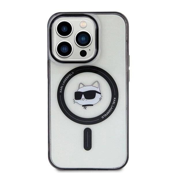 Karl Lagerfeld IML Choupette's Head MagSafe-Hülle iPhone 15 Pro – transparent