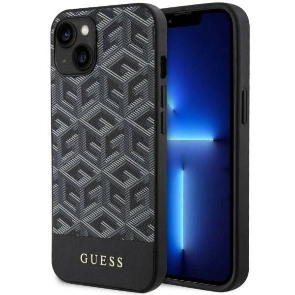 Guess GUHMP14SHGCFSEK iPhone 14 6,1″ schwarz/schwarzes Hardcase GCube Stripes MagSafe