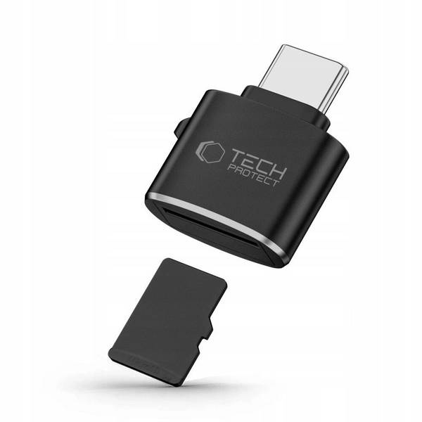 Tech-Protect UltraBoost Adapter microSD-Kartenleser USB-C - Schwarz