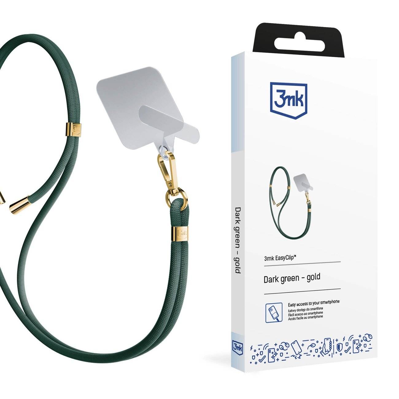 3mk EasyClip Smartphone-Lanyard – grün-0