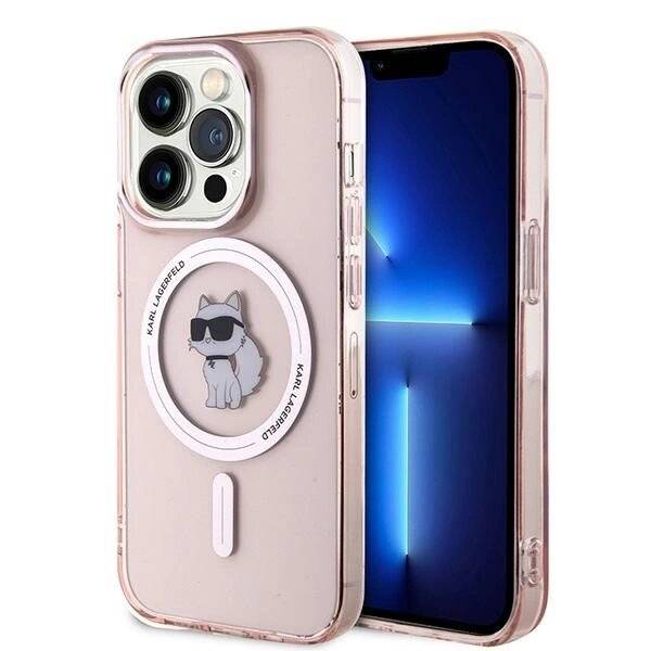 Karl Lagerfeld IML Choupette MagSafe Hülle iPhone 14 Pro – Rosa