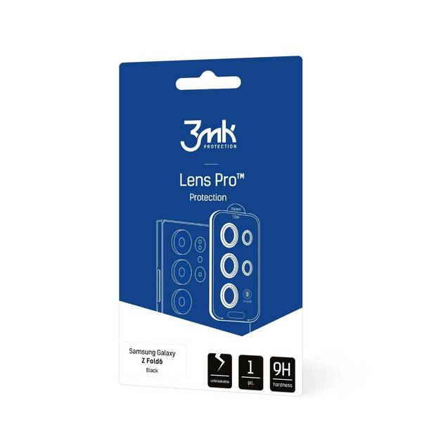 Gehärtetes Glas Kameraobjektiv 3mk Lens Protection Pro Black Samsung Galaxy Z Fold 6