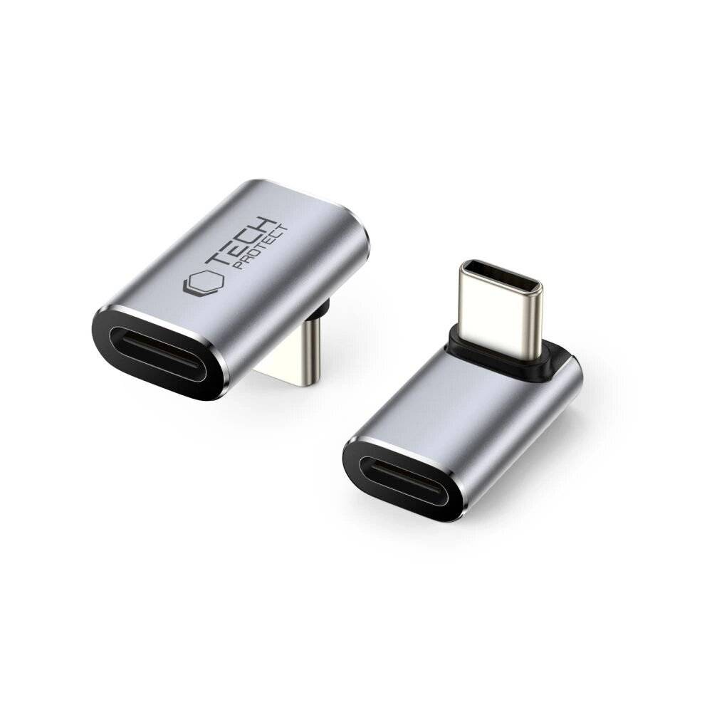 Tech-Protect Ultraboost AA02 USB-C Winkeladapter - Grau-0
