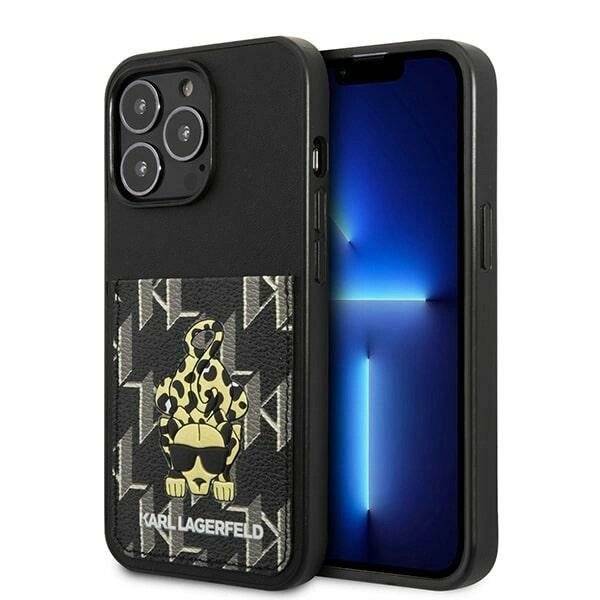 Karl Lagerfeld Karlimals Cardslot Hülle iPhone 13 Pro / – Schwarz-0