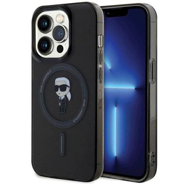 Karl Lagerfeld KLHMP15XHFCKNOK iPhone 15 Pro Max 6,7″ schwarz/schwarzes Hardcase IML Ikonik