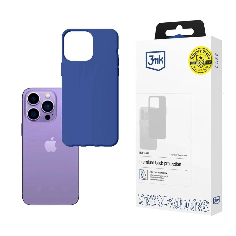 Hülle iPhone 14 Pro 3mk Matt Case Serie - blau-0