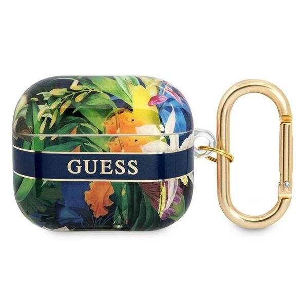 Guess GUA3HHFLB AirPods 3 Abdeckung blau/blau Flower Strap Collection-0