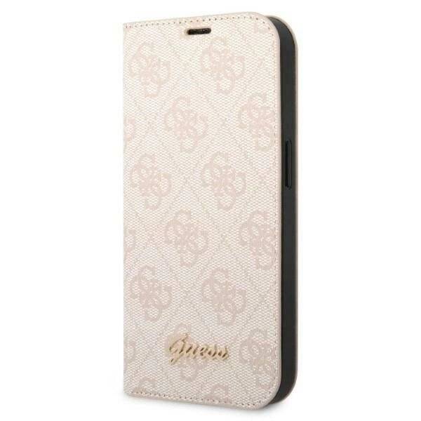 Guess GUBKP14LHG4SHP iPhone 14 Pro 6.1″rosa / rosa Buch 4G Vintage Gold Logo-0