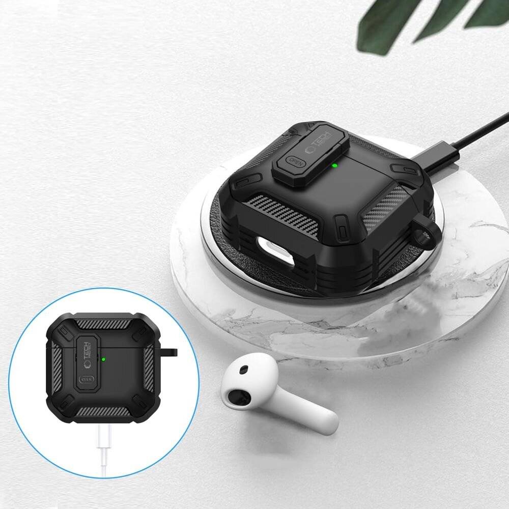 Tech-Protect Carbonox-Gehäuse AirPods 4 – Schwarz-1
