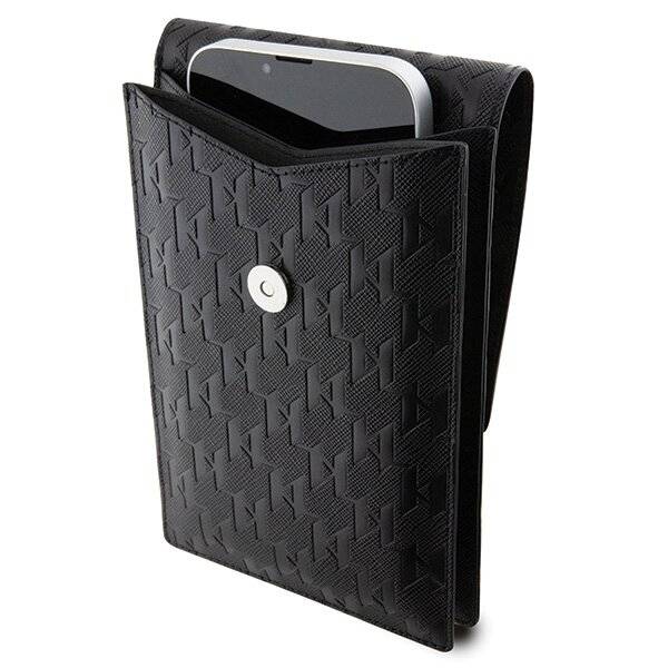 Karl Lagerfeld Case KLWBSAKHPCK Handtasche – Schwarzes Saffiano-Monogramm Choupette-2