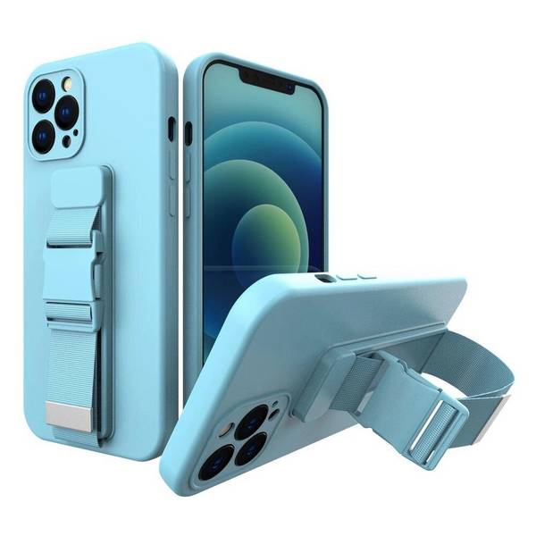 Rope Case Gel einer Kette Lanyard Tasche iPhone 11 Pro Max blau