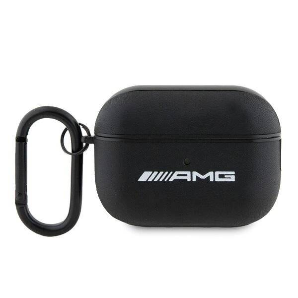 AMG AMAP2SLWK AirPods Pro 2 2022/2023 Hülle schwarz/schwarzes Leder, weißes Logo