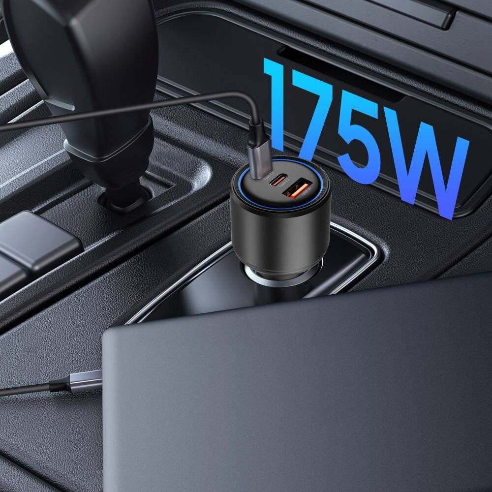 CC04 3-Port PD175W Autoladegerät - schwarz-1