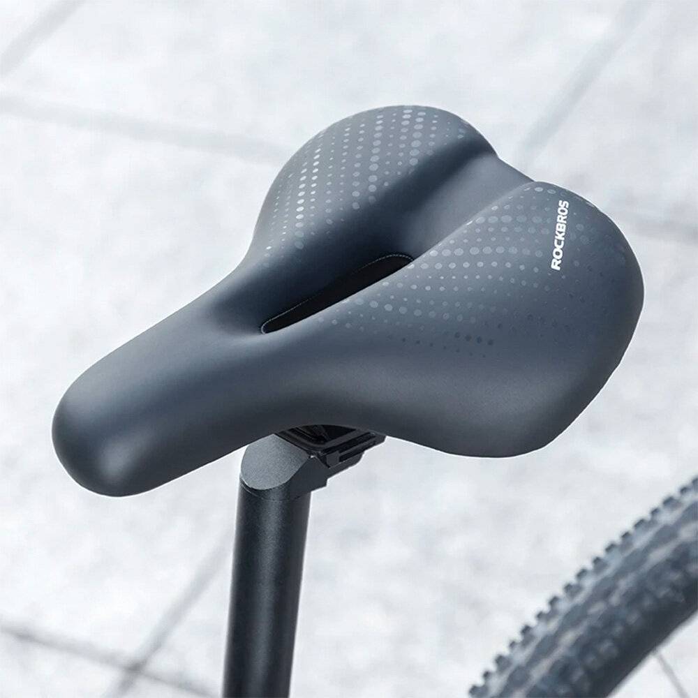 Rockbros 38218916002 MTB Fahrradsattel + Lampe - Schwarz-2
