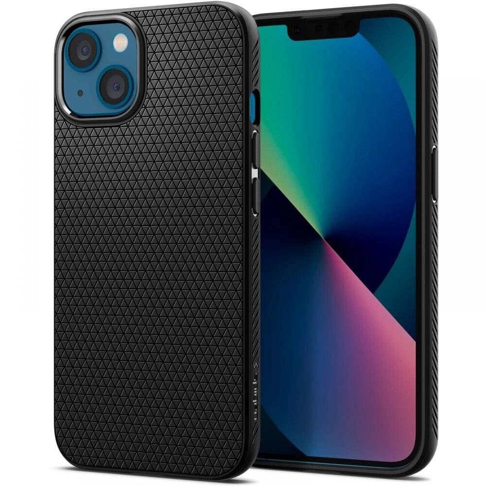 Spigen Liquid Air Hülle iPhone 13 – Mattschwarz-0
