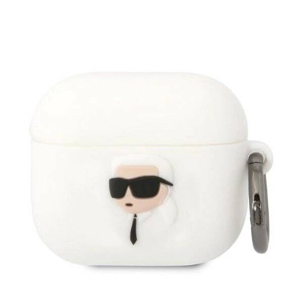 Karl Lagerfeld KLA3RUNIKH AirPods 3 Cover weiß/weiß Silikon Head 3D-0