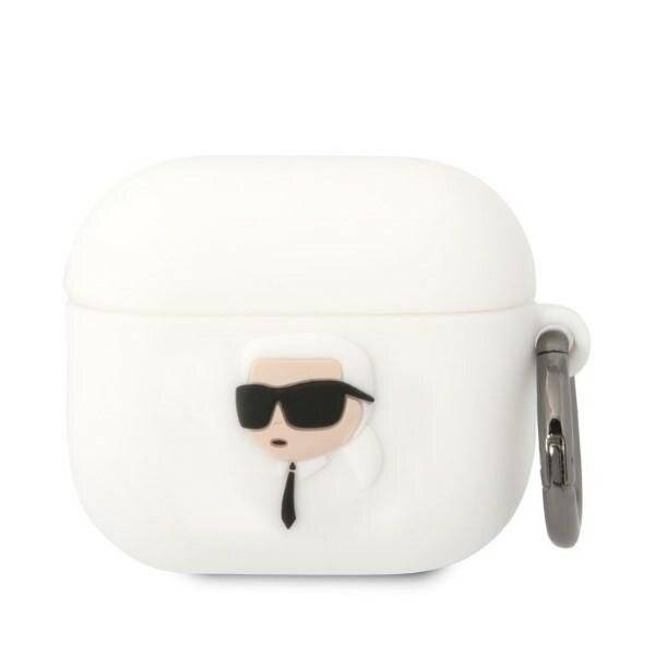 Karl Lagerfeld KLA3RUNIKH AirPods 3 Cover weiß/weiß Silikon Head 3D-1
