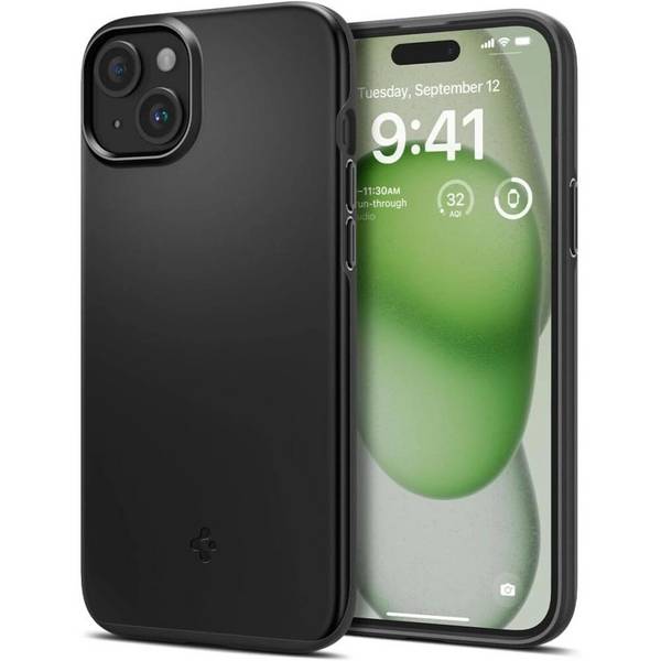 Spigen Thin Fit Hülle iPhone 15 Plus – Schwarz