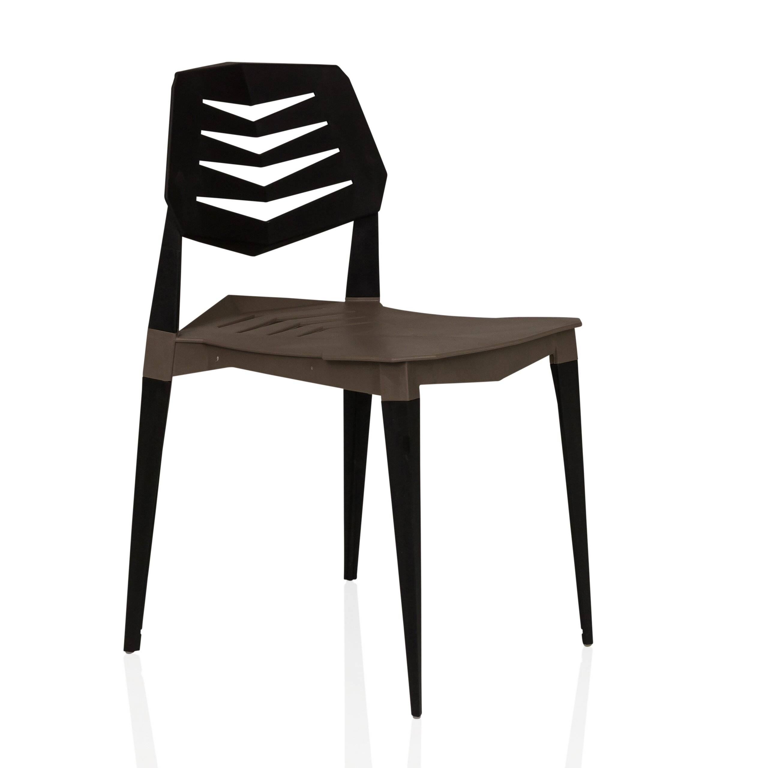 Gartenstuhl Esszimmerstuhl Flecharo Kunststoff braun/schwarz hjh LIVING-4