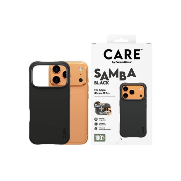 PanzerGlass CARE Fashionable Case Samba black w. MagSafe iPhone 17 Pro