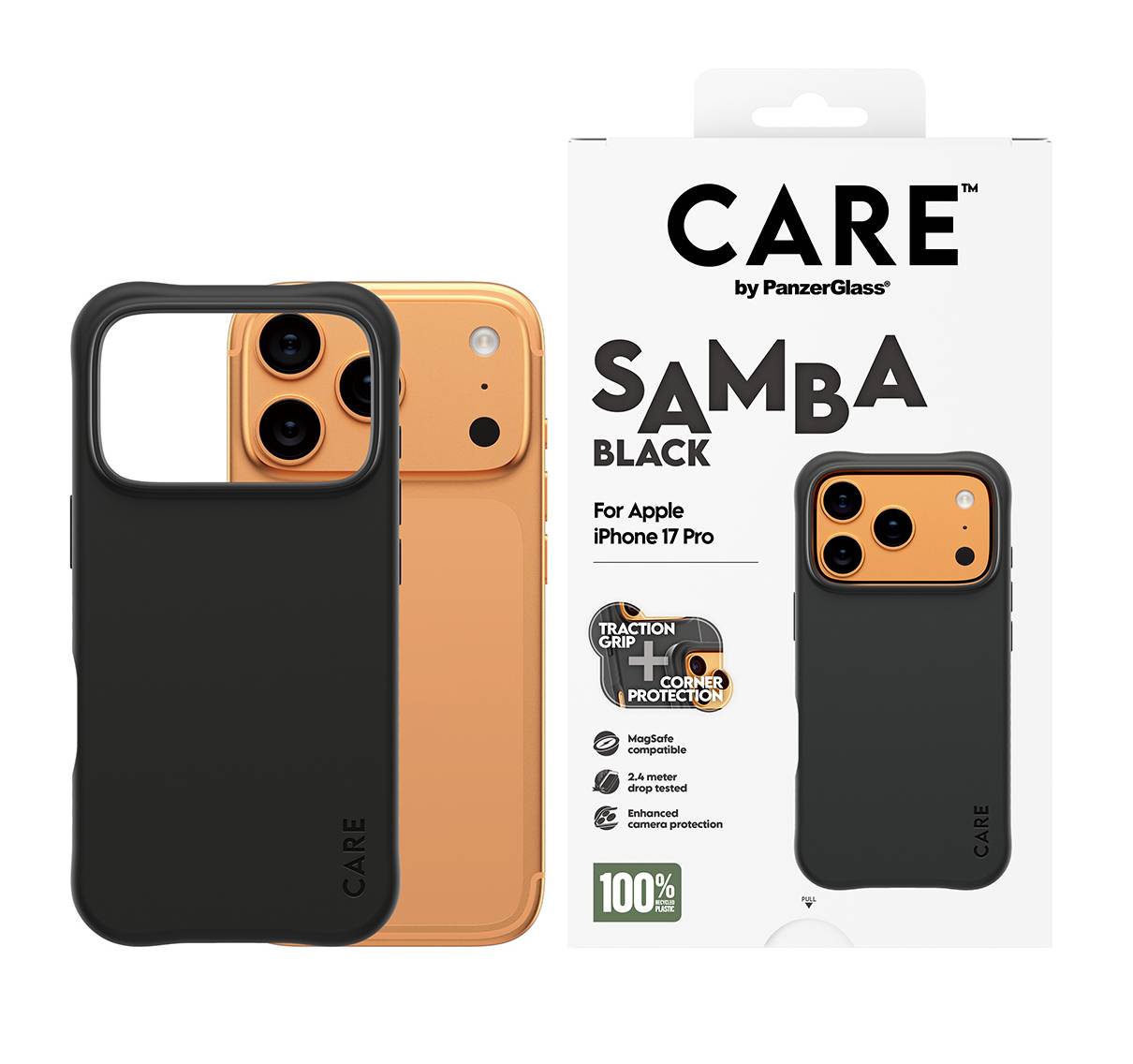 PanzerGlass CARE Fashionable Case Samba black w. MagSafe iPhone 17 Pro-1