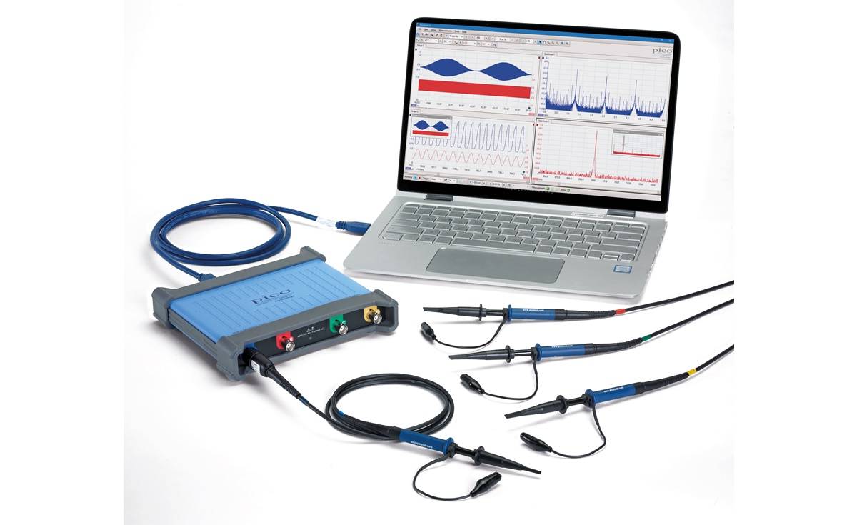 Pico Technology PQ289 | USB-PC Oszilloskop 4424A, 4 Kanal, 20 MHz, 12 Bit, 80 MSa/s, AWG-2