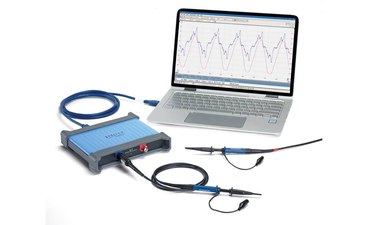 Pico Technology PQ288 | USB-PC Oszilloskop 4224A, 2 Kanal, 20 MHz, 12 Bit, 80 MSa/s, AWG-2