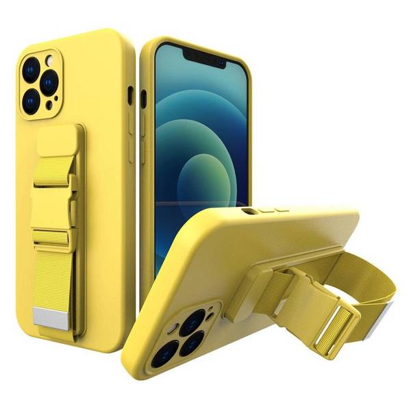 Rope Case Gel einer Kette Lanyard Bag iPhone 13 Pro Max gelb