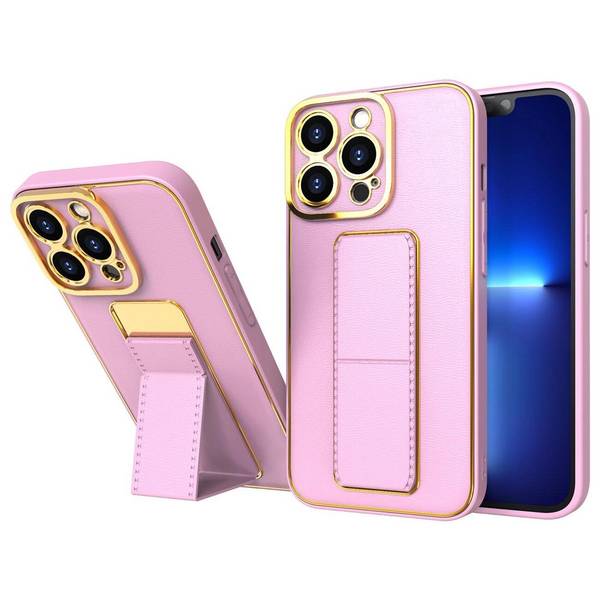 Neue Kickstand Case Hülle iPhone 13 Pro Ständer Pink