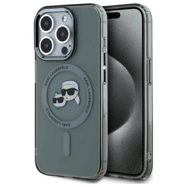 Karl Lagerfeld KLHMP15LHLSKCK iPhone 15 Pro 6,1″ schwarz/schwarzes Hardcase IML Metal