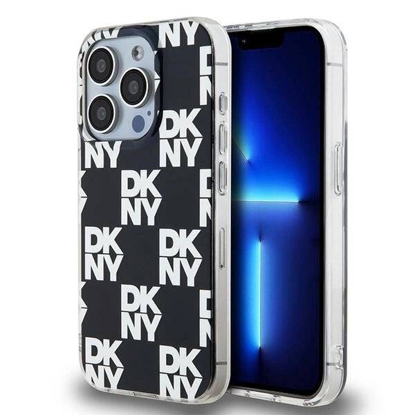DKNY IML Checkered Mono Pattern Hülle iPhone 15 Pro – Schwarz-0