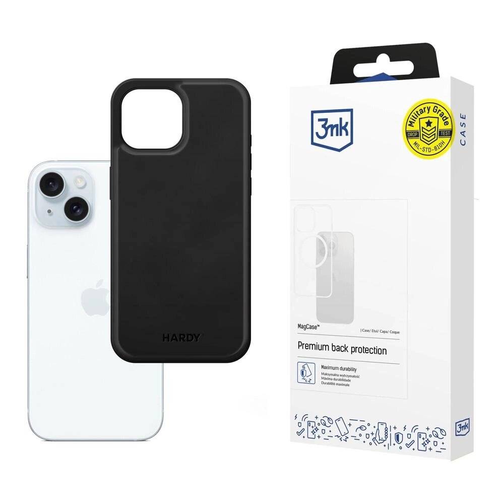 3mk Hardy Apple Silky Leather MagCase iPhone 15 - Schwarz-0