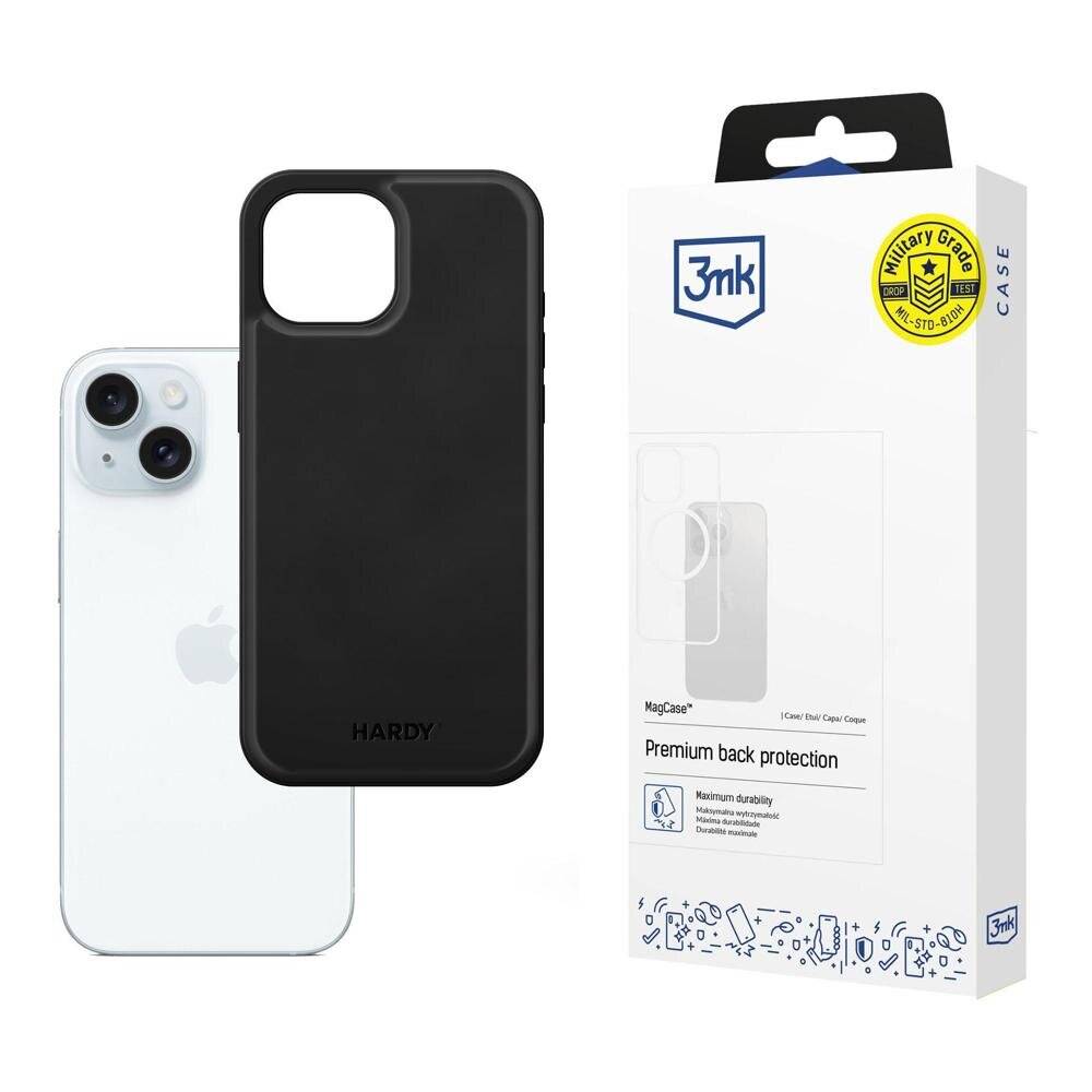 3mk Hardy Apple Silky Leather MagCase iPhone 15 - Schwarz-1