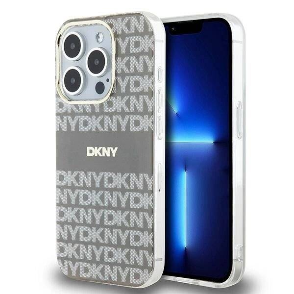 DKNY IML Mono & Stripe MagSafe Hülle iPhone 15 Pro – Beige-0