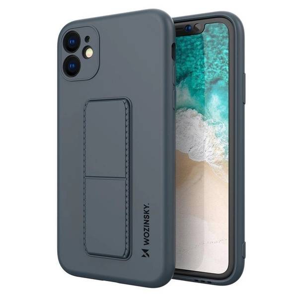 Wozinsky Kickstand Case Silikonhülle Ständer iPhone 11 Pro Max marineblau