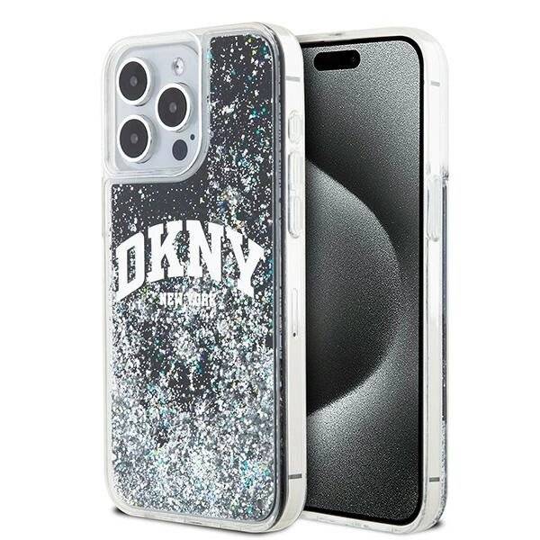 DKNY Liquid Glitter Big Logo Hülle iPhone 14 Pro Max – Schwarz