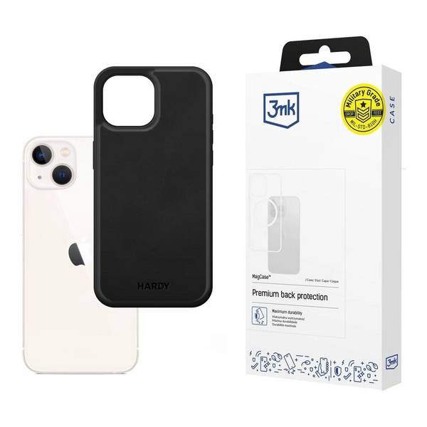 3mk Hardy Apple Silky Leather MagCase iPhone 13 - Schwarz