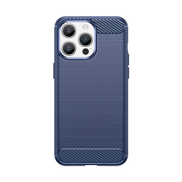 Flexible Carbon-Musterhülle iPhone 15 Pro Max Carbon Case – Blau