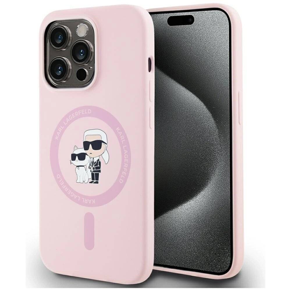 Karl Lagerfeld Silikon Karl&Choupette MagSafe Case iPhone 14 Pro Max - Pink-0