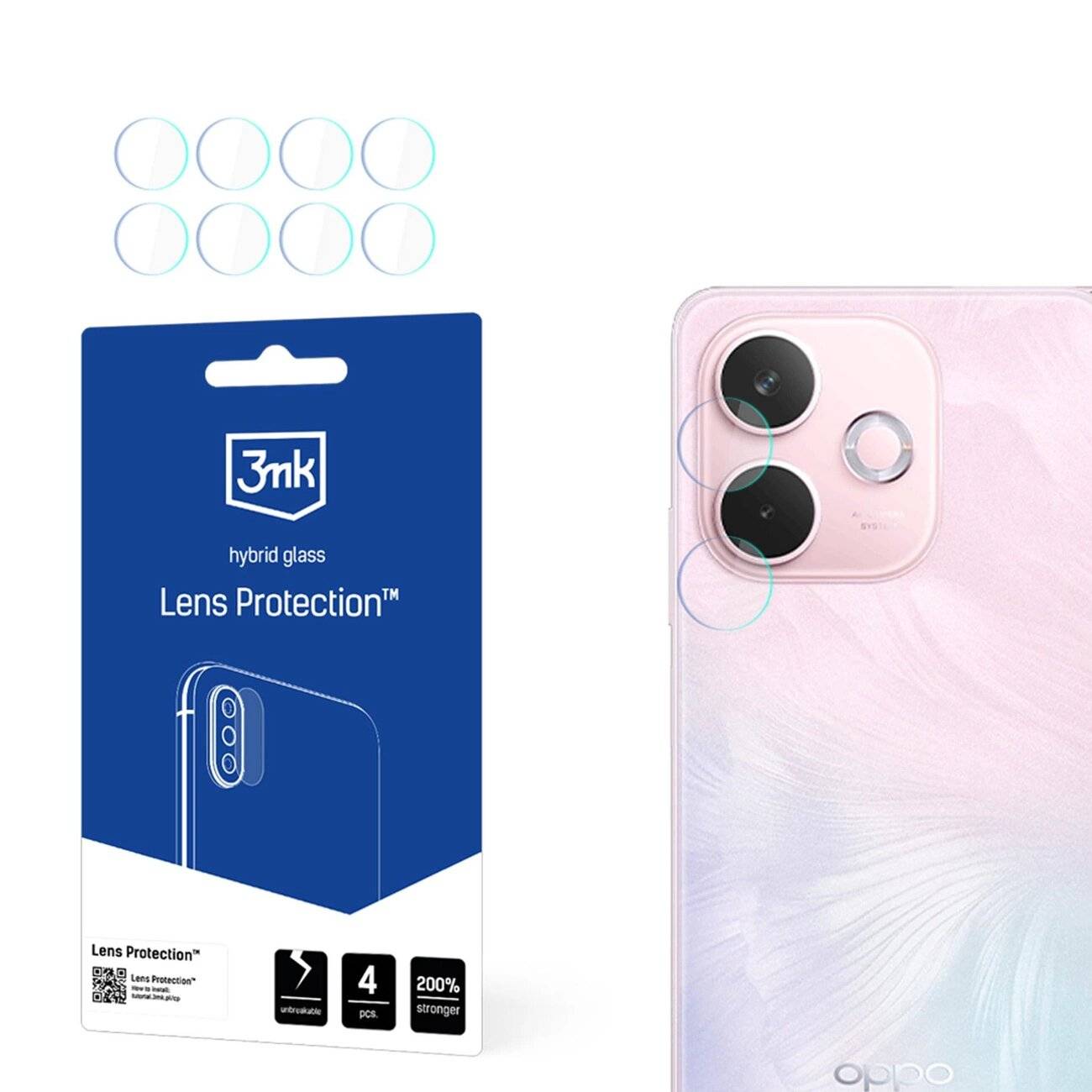 3mk Linsenschutz Hybridglas Kameraobjektiv Oppo A5 Pro 5G-0
