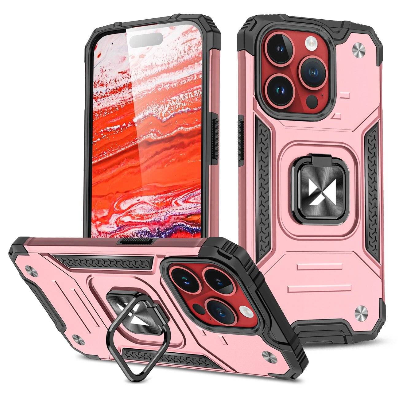 Wozinsky Ring Armor iPhone 15 Pro Hülle – Gold-0
