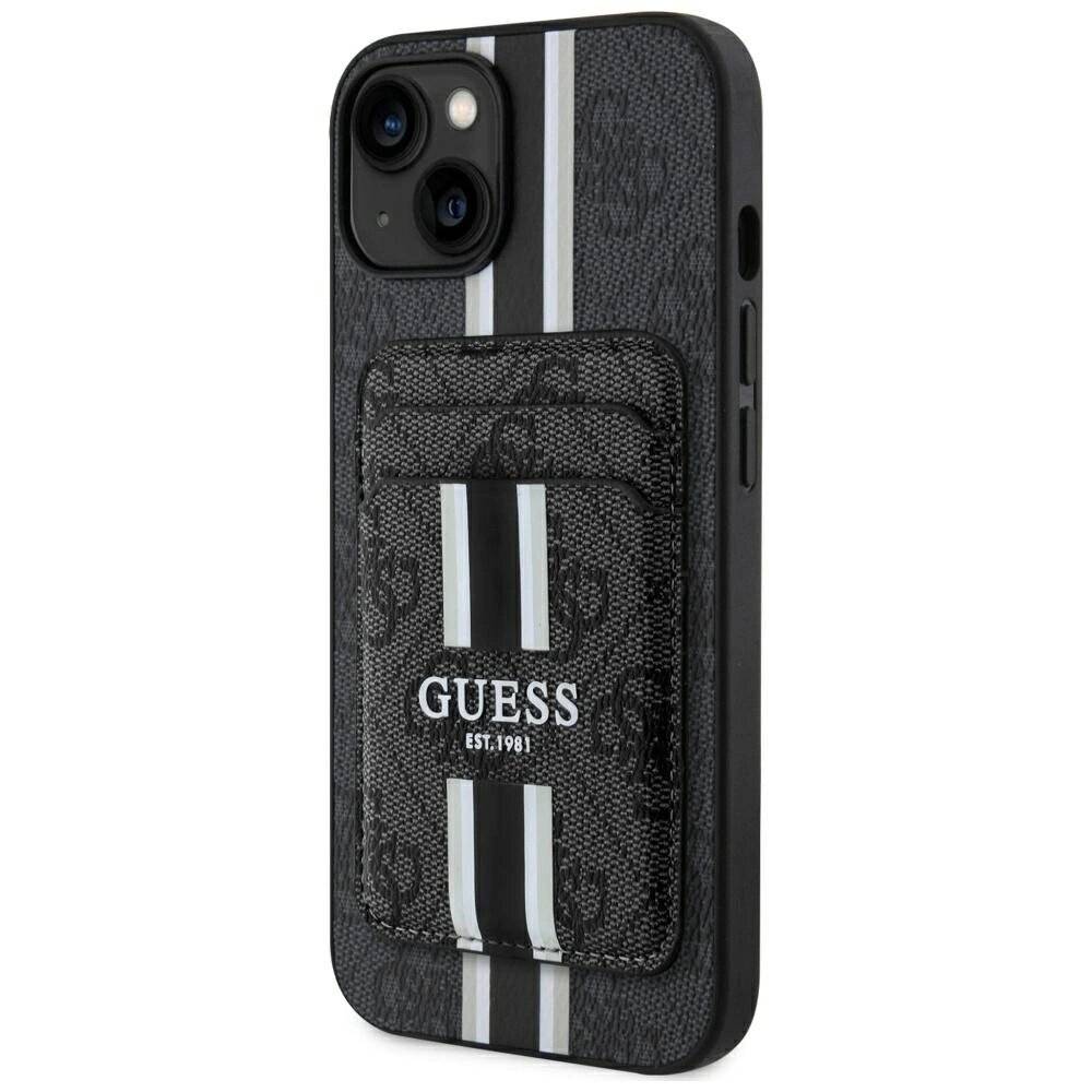 Guess 4G Stripes Case Magsafe Wallet iPhone 15 Schwarz-0