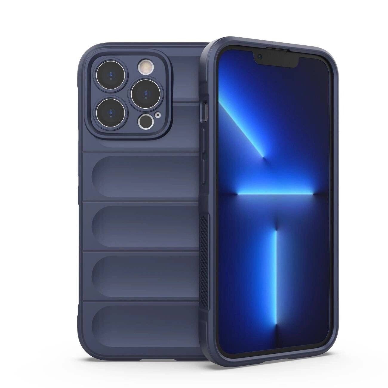 Magic Shield Case Hülle iPhone 13 Pro Max flexible Panzerhülle dunkelblau-0