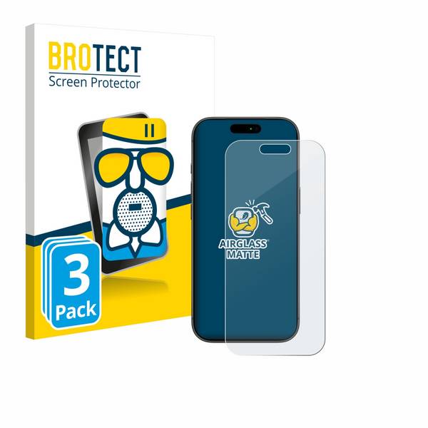 3x BROTECT Entspiegelungs Schutzglas für Apple iPhone 17 Pro Schutzfolie Panzer Folie Glas Display Schutz matt