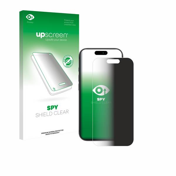 upscreen Blickschutzfolie für Apple iPhone 17 Pro Anti-Spy Privacy Blaulichtschutz Sichtschutzfolie