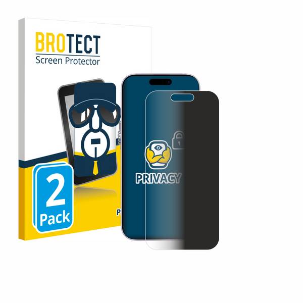 2x BROTECT Blickschutzfolie für Apple iPhone 17 Anti-Spy Privacy Blaulichtschutz Sichtschutzfolie