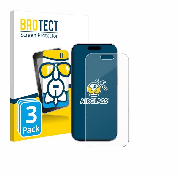 3x BROTECT Schutzglas für Apple iPhone 17 Schutzfolie Panzer Folie Glas Display Schutz klar