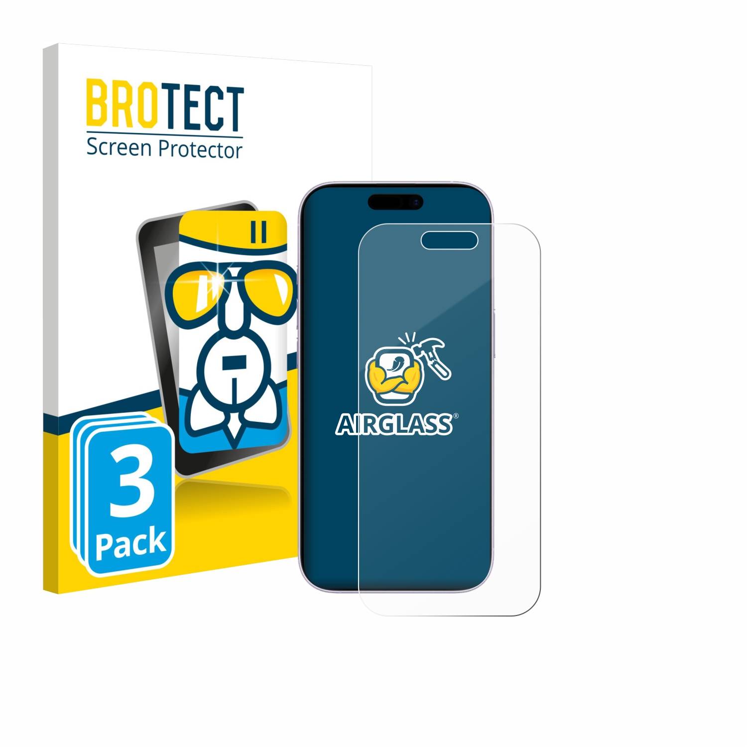 3x BROTECT Schutzglas für Apple iPhone 17 Schutzfolie Panzer Folie Glas Display Schutz klar-0