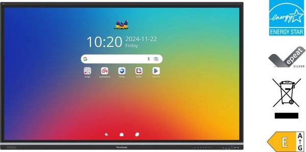 ViewSonic ViewBoard 51 serie touchscreen 98 inch UHD Android 14 EDLA certified IR 450 nits USB Typ C